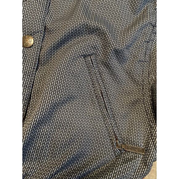 VTG Head Thermore Gray Chevron Pattern High Neck Dolman Sleeve Ski Snow Jacket 4 - Picture 3 of 6